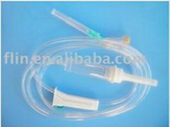 disposable infusion set with injection