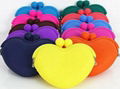 Heart Shape Silicone Coin Bag