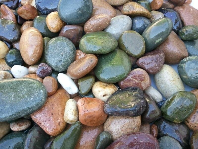 Decorative polished pebbles mix color any size 2