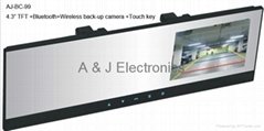 Bluetooth car reverse camera rearview mirror+4.3TFT monitor