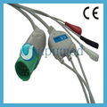 Nihon Kohden TEC-5200A ECG cable with 5 lead wires, 1