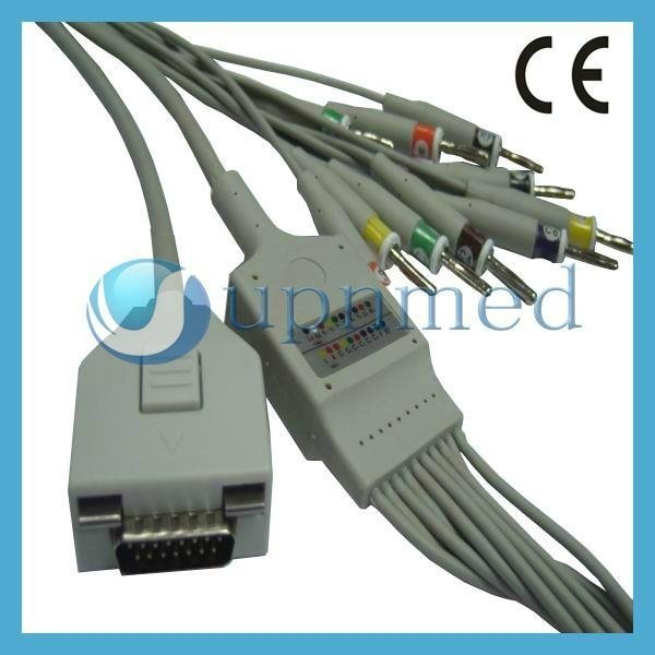 Fukuda ME 10 lead EKG cable with leadwires 2