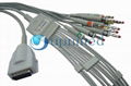 Burdick one piece EKG cable with