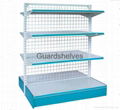 Double sided mesh supermarket shelf