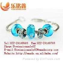 2013 wholesale colored glass craft costume jewelry handmade glass beads bracelet 2