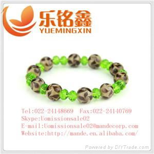 2013 wholesale colored glass craft costume jewelry handmade glass beads bracelet 5