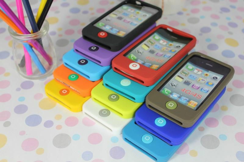 Fashion Jelly Bean Soft Case for iphone 4 4S 3