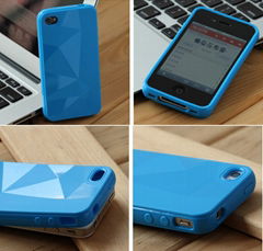 TPU diamond triangle Skin Case Cover for iPhone 4 4s