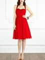 A Line Chiffon Bridesmaid Dress Ruffled