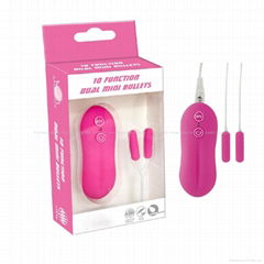 10 function waterproof dual vibrating mini bullets vibrators