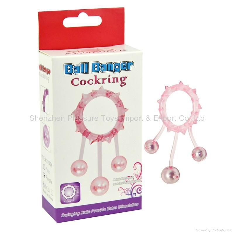Maintain erection ON/OFF vibration Vibrating Ball Banger cock ring 2