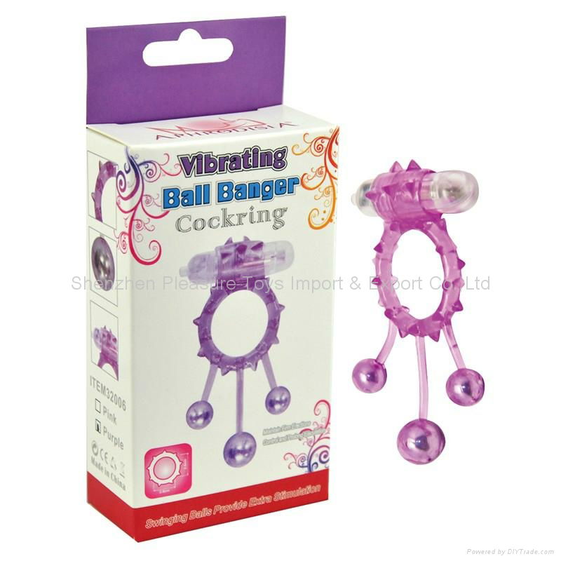 Maintain erection ON/OFF vibration Vibrating Ball Banger cock ring 4