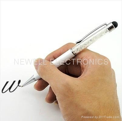 Crystal Touch screen Stylus Ballpoint Pen for iPad iPhone HTC Samsung 2