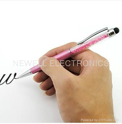 Crystal Touch screen Stylus Ballpoint Pen for iPad iPhone HTC Samsung 4