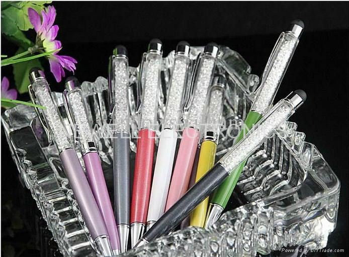 Crystal Touch screen Stylus Ballpoint Pen for iPad iPhone HTC Samsung 5