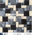 glass mosaic pair up with stone  2