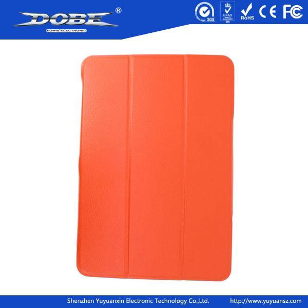 Orange Note-book PU Protective Case with a Folding Stand for Samsung Galaxy N800 3