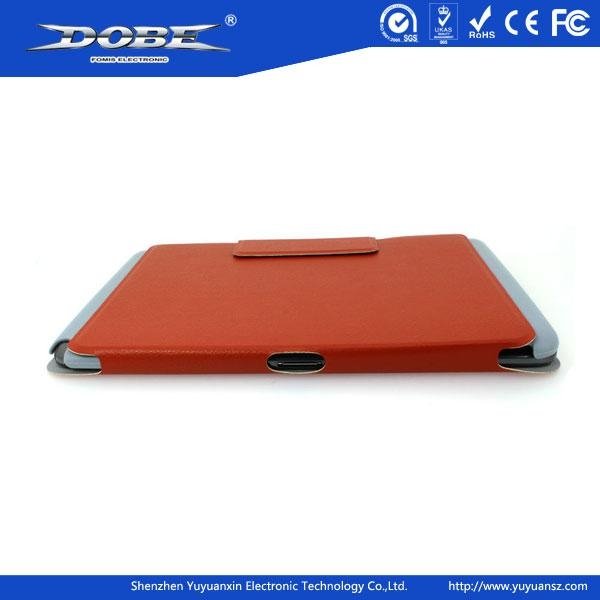 Orange Note-book PU Protective Case with a Folding Stand for Samsung Galaxy N800 5