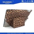 Leopard Phote-frame PU Protective Case Folded as a Stand for iPad 3 and iPad 4 2