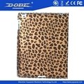 Leopard Phote-frame PU Protective Case Folded as a Stand for iPad 3 and iPad 4 3