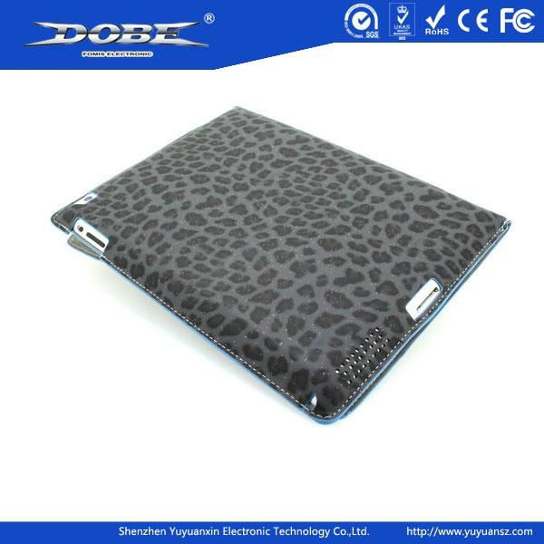 Leopard Phote-frame PU Protective Case Folded as a Stand for iPad 3 and iPad 4 4