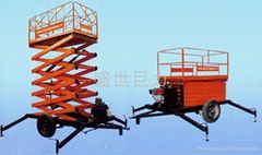 Traction type hydraulic lift platform 