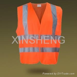 High Visibility Reflective Vest with customer logos meeting EN471, ANSI