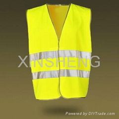 High Visibility Reflective Vest with customer logos meeting EN471, ANSI