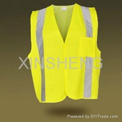 High Visibility Reflective Vest with customer logos meeting EN471, ANSI