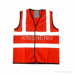 High Visibility Reflective Vest with customer logos meeting EN471, ANSI