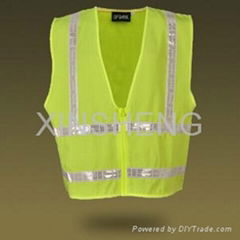 High Visibility Reflective Vest with customer logos meeting EN471, ANSI