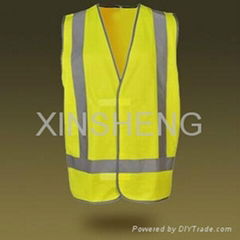 High Visibility Reflective Vest with customer logos meeting EN471, ANSI