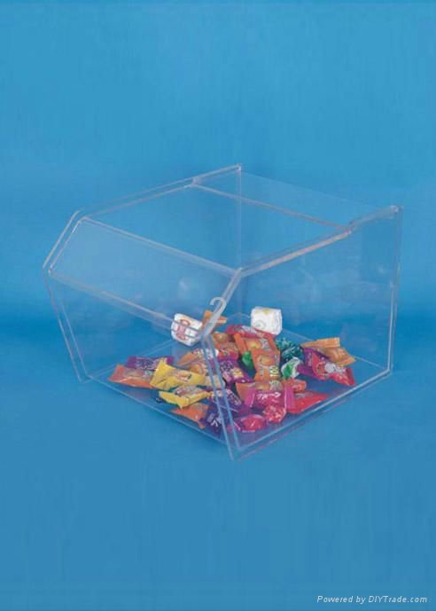 Clear acrylic candy bins with cover 3