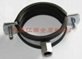 Heavy duty pipe clamp with rubber