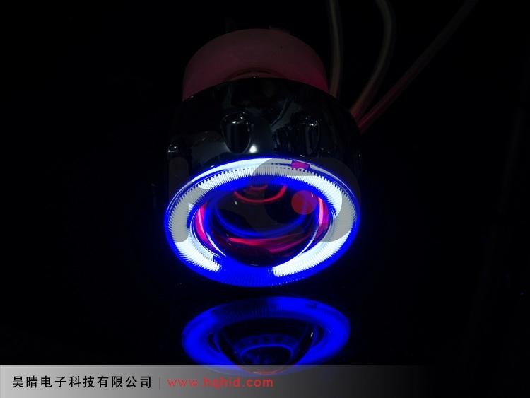 2.0 inch motorcycle Bi-xenon projector lens light with Angel eyes ABC 2