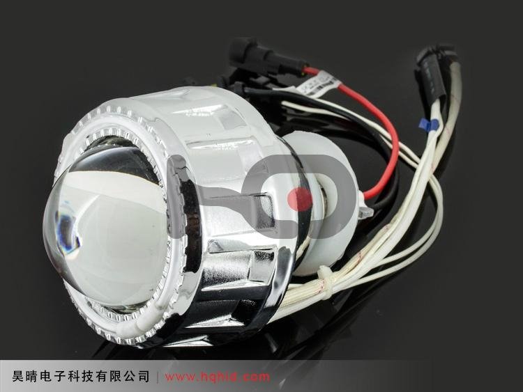2.5 inch motorcycle Bi-xenon projector lens light with Angel eyes ABG 3