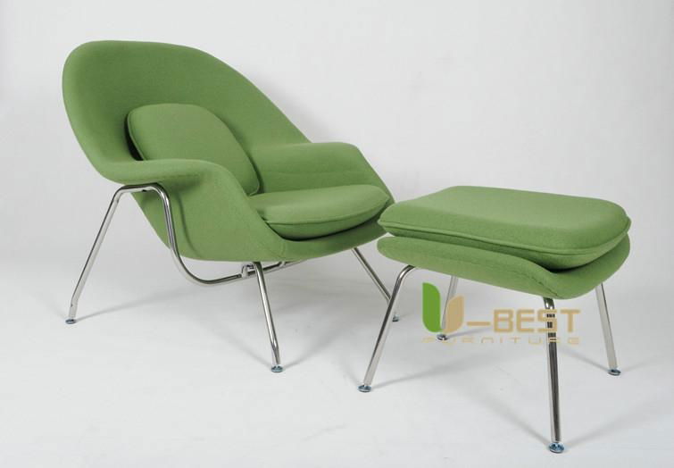 Eero Saarinen Womb Chair and Ottoman 3