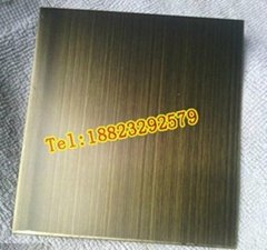 Bronze brushed stainless steel plate