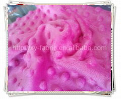 100% polyester fabric/new design of minky dots velboa/super soft velboa