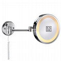 Wall mounted makeup mirror with LED lighting 1