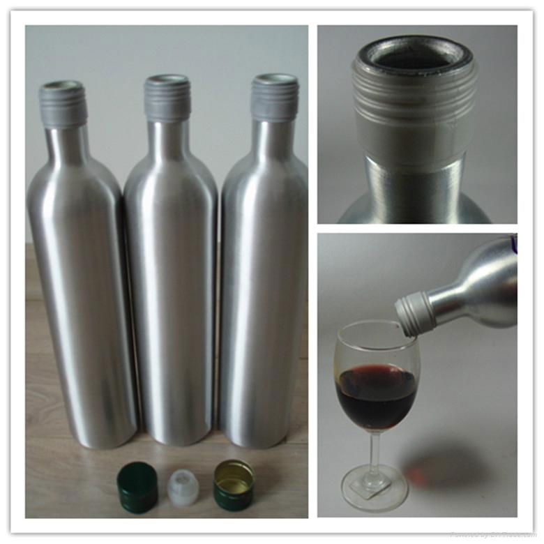 Empty Aluminum Red Wine Bottle 2