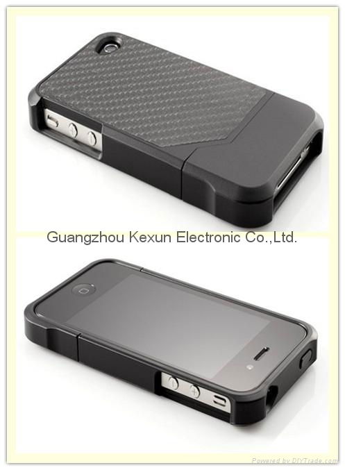 100% carbon fiber plastic case for iphone 5 3