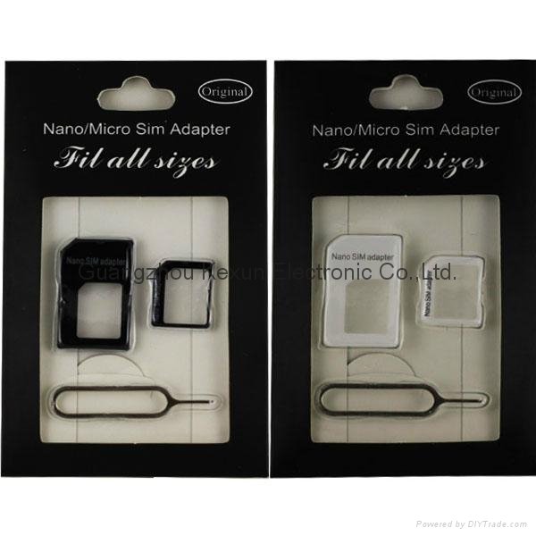 2 In 1 Multifunction Nano Sim Card Adapter For iphone 5 3