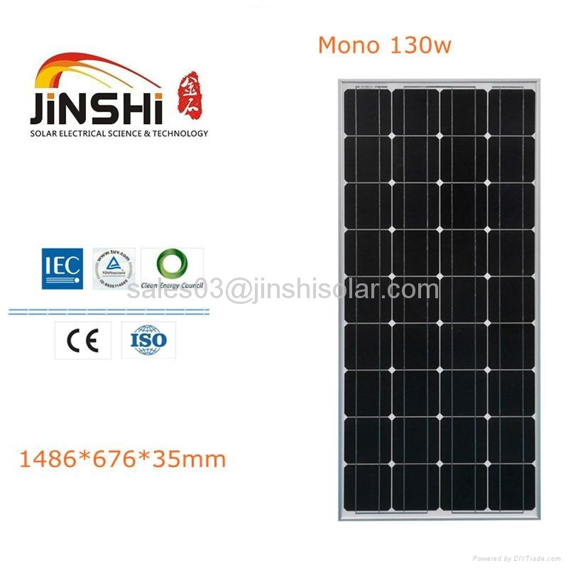 130w 18v Solar Panel with Mono 156 Solar Cells