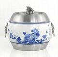 Ceramic tea caddy - ceramic stainless steel mosaic innovative technology high-en