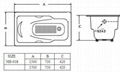 hot sale build in cast iron bathtub NH-018 2