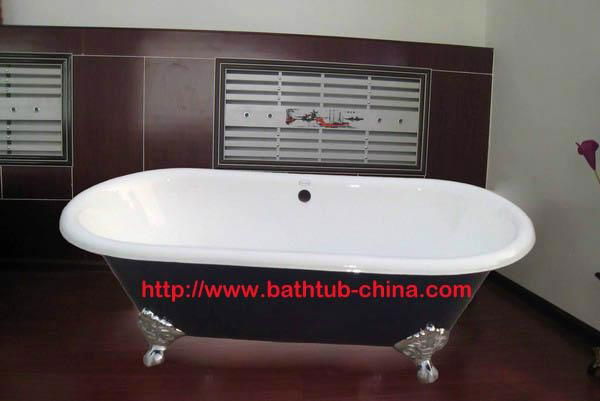 classic cast iron clawfoot double ended bathtub NH-1001 4