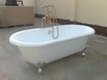 classic cast iron clawfoot double ended bathtub NH-1001 5
