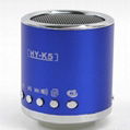 Round Shape  Mini Speaker with TF card and USB flash disk 2