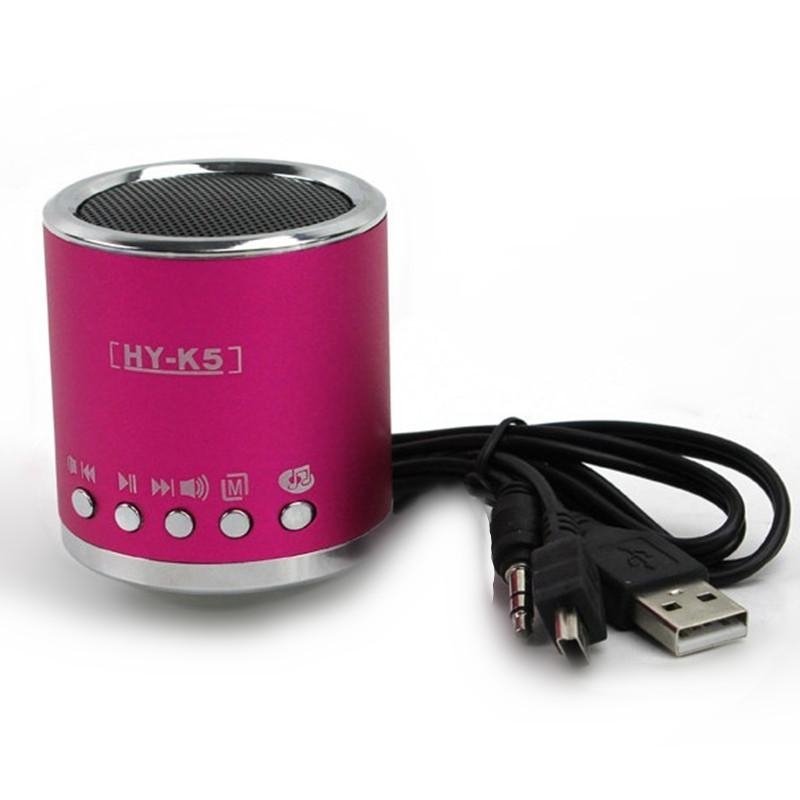 Round Shape  Mini Speaker with TF card and USB flash disk 5